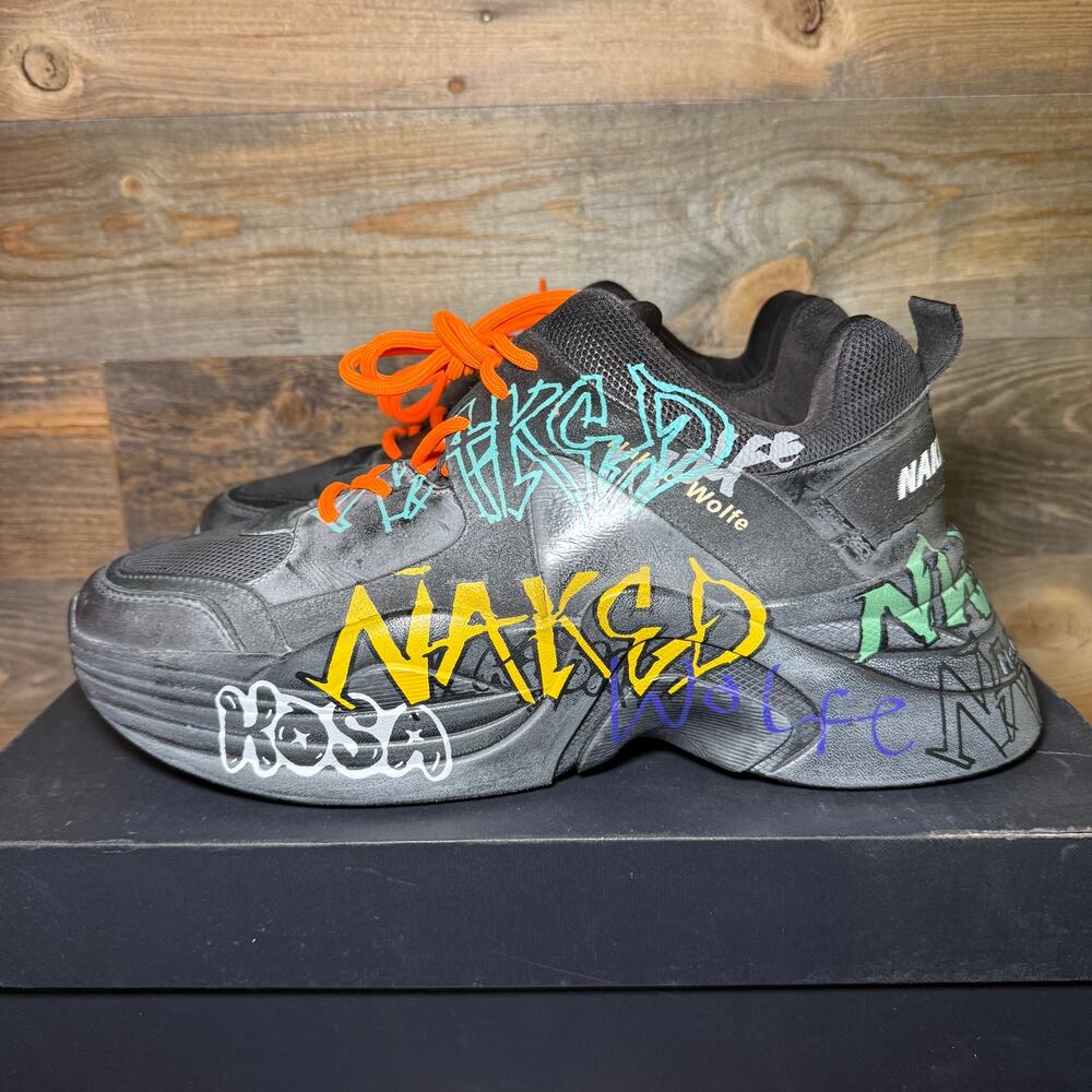 Naked Wolfe Titan Graffiti Sneakers - Men's Size 12 - Excellent